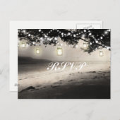 Mason Jars String Lights Elegante Rustikale Hochze Postkarte (Vorne/Hinten)