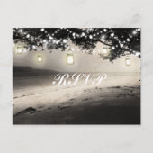 Mason Jars String Lights Elegante Rustikale Hochze Postkarte (Vorderseite)