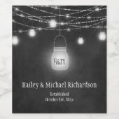 Mason Jars String Lights Halbpension Weinetiketten Weinetikett (Einzelnes Label)