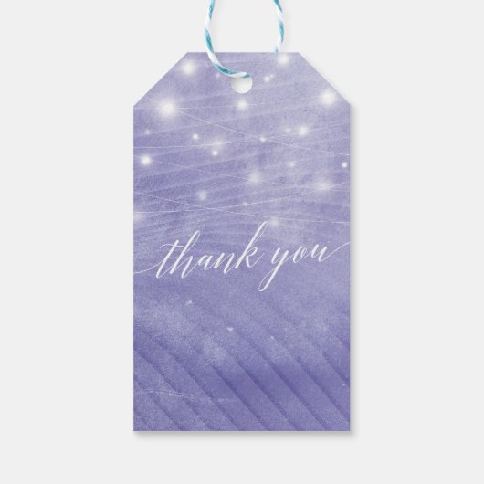 Mason Jars & String Lights Hochzeit Dankeschön Ges Geschenkanhänger (Rückseite)