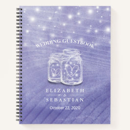 Mason Jars String Lights Wedding Guest Notizblock