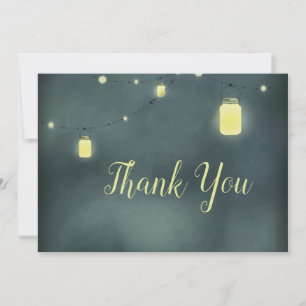 Mason Jars Summer Night Danke Karte
