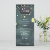 Mason Jars Summer Night Wedding Menu Menükarte (Stehend Vorderseite)