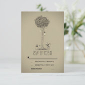 Mason Jars Tree RSVP Karten (Stehend Vorderseite)