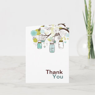 Mason Jars und Blume Dankeskarte