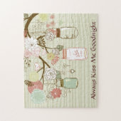 Mason Jars und Blume - Küssen Sie immer Me Goodnig Puzzle (Vertikal)
