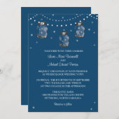 Mason Jars und Fireflies Einladung (Vorne/Hinten)