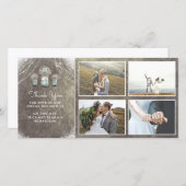 Mason Jars und Gipskraut Rustikale Hochzeit Dankeskarte (Vorne/Hinten)