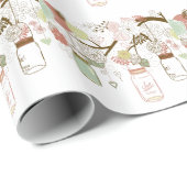 Mason Jars und Hübsche Blume Geschenkpapier (Rolleneckpunkt)