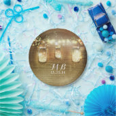 Mason Jars und String Lights rustikal Pappteller (Party)