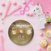 Mason Jars und String Lights rustikal Pappteller (Party)