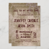 Mason Jars Vintag Country Wedding Einladungen (Vorne/Hinten)