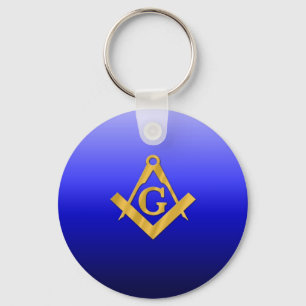 Mason Masonic mit Gradient Blue Schlüsselanhänger