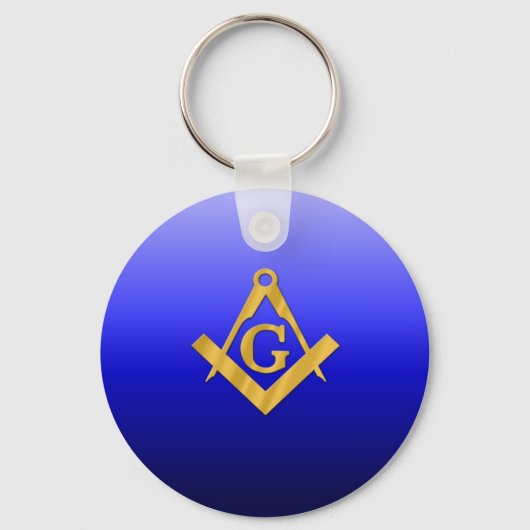Mason Masonic mit Gradient Blue Schlüsselanhänger (Vorderseite)