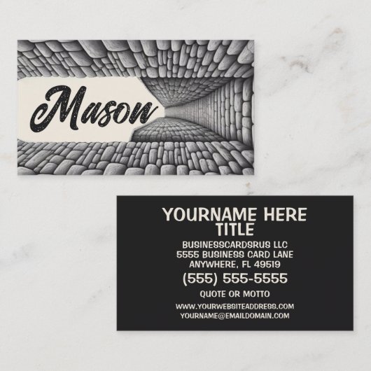 Mason Mauerwerk Hintergrund Visitenkarte (Vorne/Hinten)