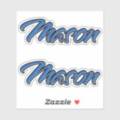Mason Name blue Aufkleber Sticker Stickerset (Blatt)