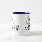 Mason, Name, Logo, Blue Combo Kaffee Tasse. Tasse (Zentrum)
