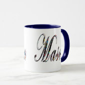 Mason, Name, Logo, Blue Combo Kaffee Tasse. Tasse (VorderseiteRechts)