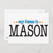 Mason Name Postkarte (Vorne/Hinten)