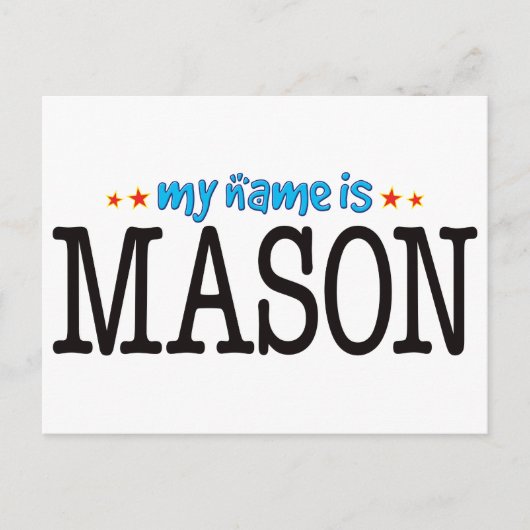 Mason Name Postkarte (Vorderseite)