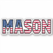 Mason Name Vorname USA Sticker Stickerset (Vorderseite)