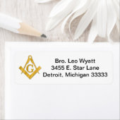 Mason oder Masonic Return Mailing Label (Insitu)