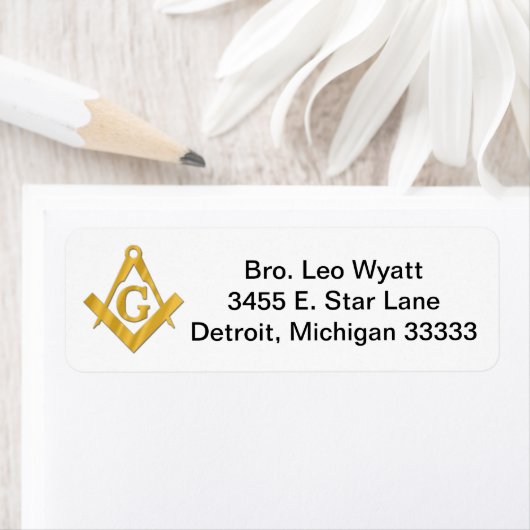 Mason oder Masonic Return Mailing Label (Insitu)