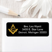 Mason oder Masonic Return Mailing Label (Insitu)
