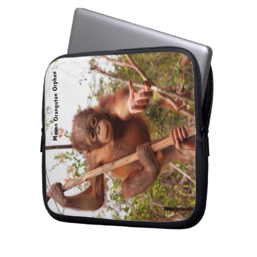 Mason Orangutan Orphan Lend a Hand Electronics Bag Laptopschutzhülle (Vorderseite Links)