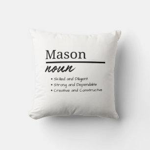 Mason, Personalisierte Bezeichnung für Junge Kissen