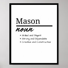 Mason, Personalisierte Bezeichnung für Junge Poster