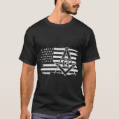 Mason Square _ Compass Masonic US Flag Freemason S T-Shirt (Vorderseite)