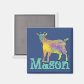 Mason Sternexplosion Ziegen Farbiges Süße Tier Kun Magnet (Vorderseite/Rückseite)