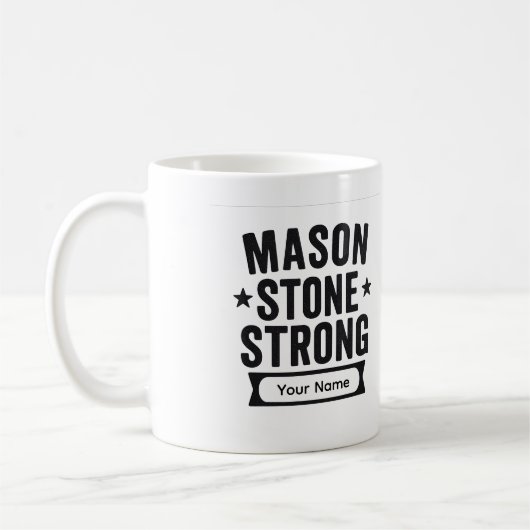 Mason Stone Strong Benutzername Tasse (Links)