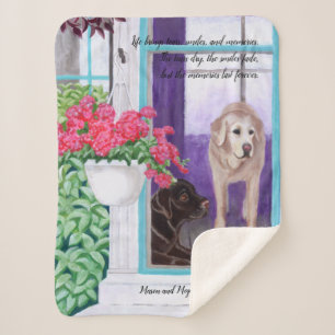 Mason und Megan mit einem Zitat-Sherpa-Decken Sherpadecke