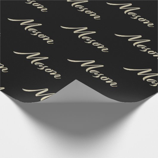 Mason Vorname Name edles Geschenkpapier Papier (Ecke)