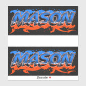 Mason Vorname Name Graffiti Aufkleber Sticker (Blatt)