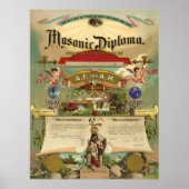 Masonic AF & AM Diploma Poster (Vorne)