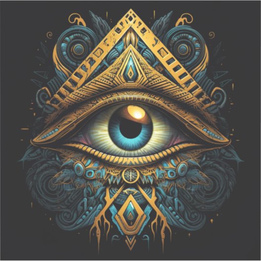Masonic All Seeing Eye Aufkleber (Vorderseite)