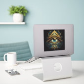 Masonic All Seeing Eye Aufkleber (Laptop auf Schreibtisch)
