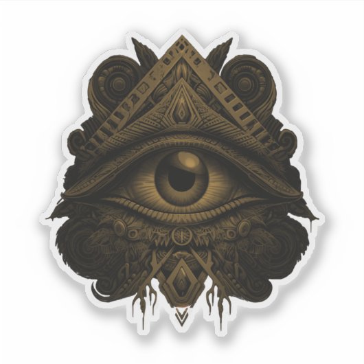 Masonic All Seeing Eye Aufkleber (Vorderseite)