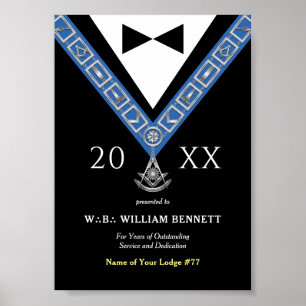 Masonic Awards Juwelen der früheren Meisterklass Poster