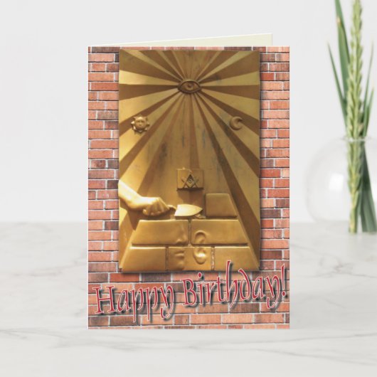 Masonic Birthday Faltkarten 5" x 7" Karte (Vorderseite)