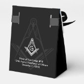 Masonic Black Tuxedo Vorlage Danke Party Geschenkschachtel (Rückseite)