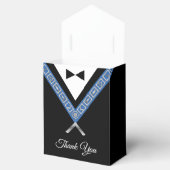 Masonic Black Tuxedo Vorlage Danke Party Geschenkschachtel (Geöffnet)