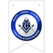 Masonic Bunting Banner Blue (Dritte Fahne)