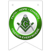 Masonic Bunting Banner Green (Zweite Fahne)