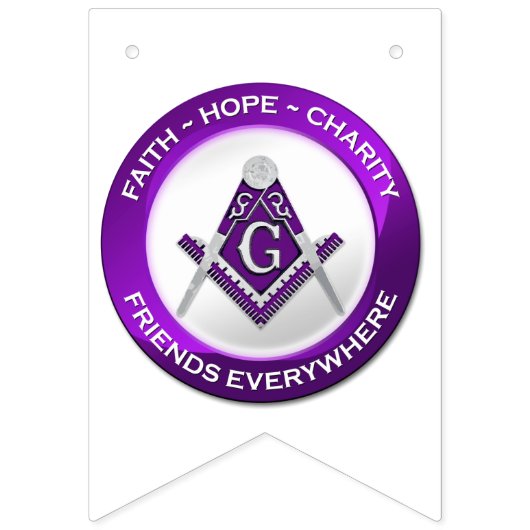 Masonic Bunting Banner Purple (Dritte Fahne)
