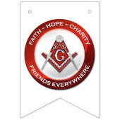 Masonic Bunting Banner Red (Zweite Fahne)