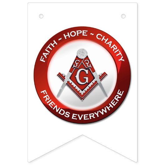 Masonic Bunting Banner Red (Zweite Fahne)